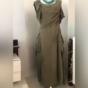 CARGO STYLE LINEN DRESS